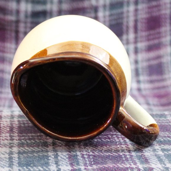 Vintage Brown Stripe Ceramic Pitcher Creamer - Picture 7 of 8